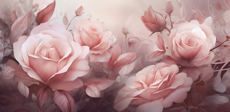 彩色手绘花团锦簇节日通用背景图,插画/手绘图,插画/手绘图库,插画/手绘图下载,插画/手绘